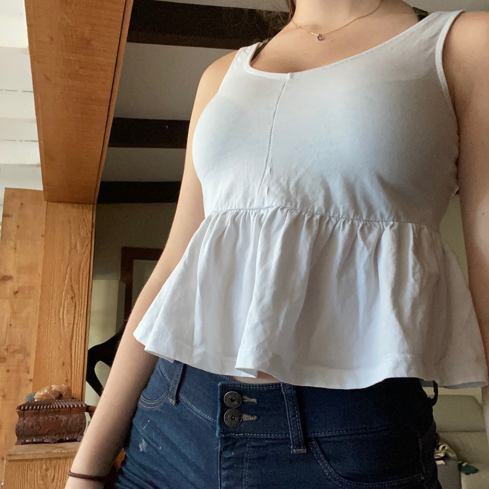 white tank top